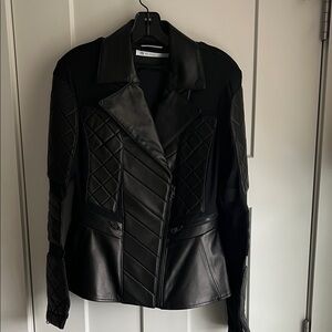 Blanc Noir Black Leather Jacket